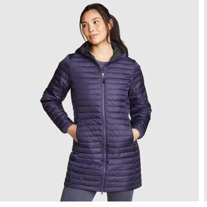NWOT Eddie Bauer Microlight Packable Parka in Amethyst, size S